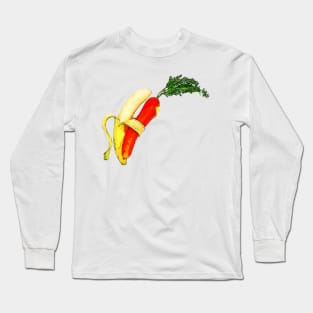 Dancing Banana and Carrot Long Sleeve T-Shirt